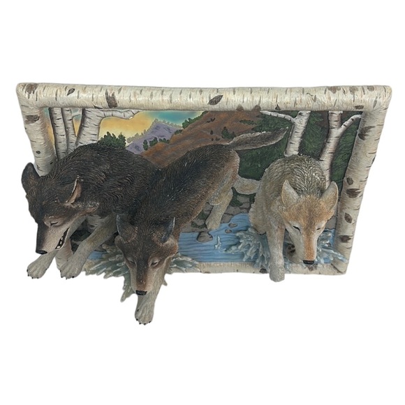 Rare Bradford Exchange "The Force of Nature Living Print" 3D Wolves Wall Art - Picture 10 of 14